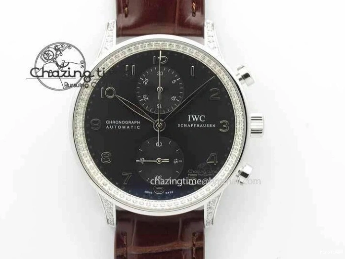 MIROTIME 0331 Unique Portuguese IW3714 Diam ZF V2 1:1 Best Edition Gray Dial On Brown Leather Strap A79350 (Slim Movement) 7250